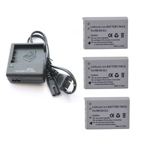 Genérico - 3 Baterías En-El5 + Cargador Mh-61 Alternativo Nikon