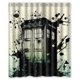 thumbnail image 1 of Cortina de ducha de Doctor Who Tardis, juego de cortina de baño con ganchos, tamaño 60 x 72 pulgadas, 1 of 3