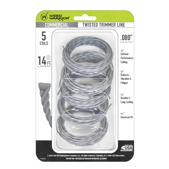 Trimmer Line WEED WARRIOR: 0,080 pulgadas de diámetro y 4,3 m de longitud