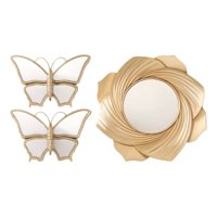 Genérico - Set De 3 Espejos Mariposa Decorativos Dorados Jhn