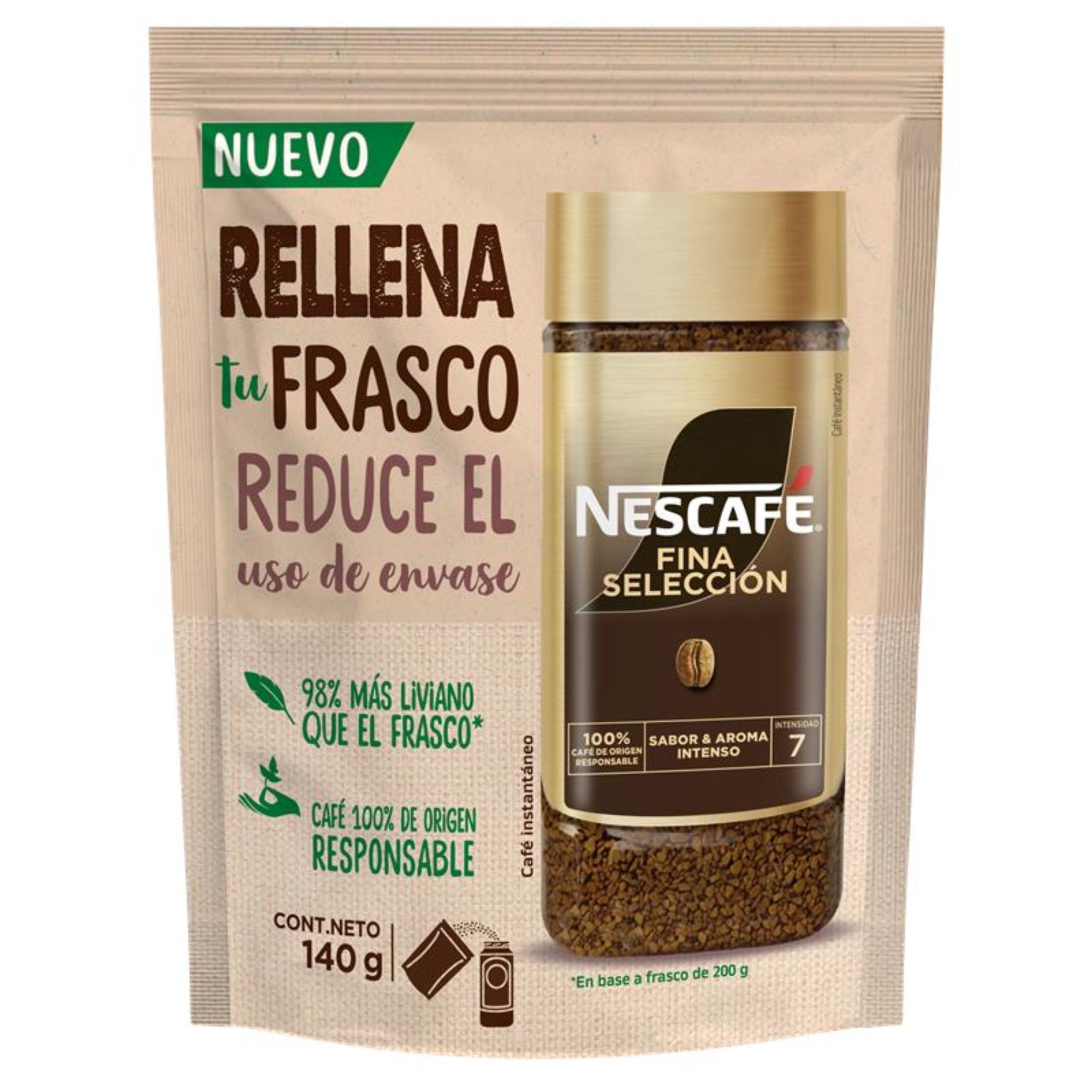 Café Liofilizado Fina Selección Relleno Doypack 140 g Nescafé