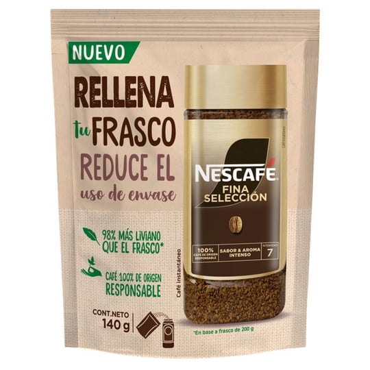 Café Liofilizado Fina Selección Relleno Doypack 140 g Nescafé