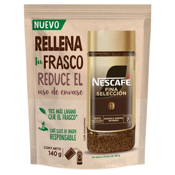 Café Liofilizado Fina Selección Relleno Doypack, 140 g