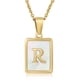 thumbnail image 1 of Collar Shell Initial Letter A Z Oro Amarillo 18 In, 1 of 3