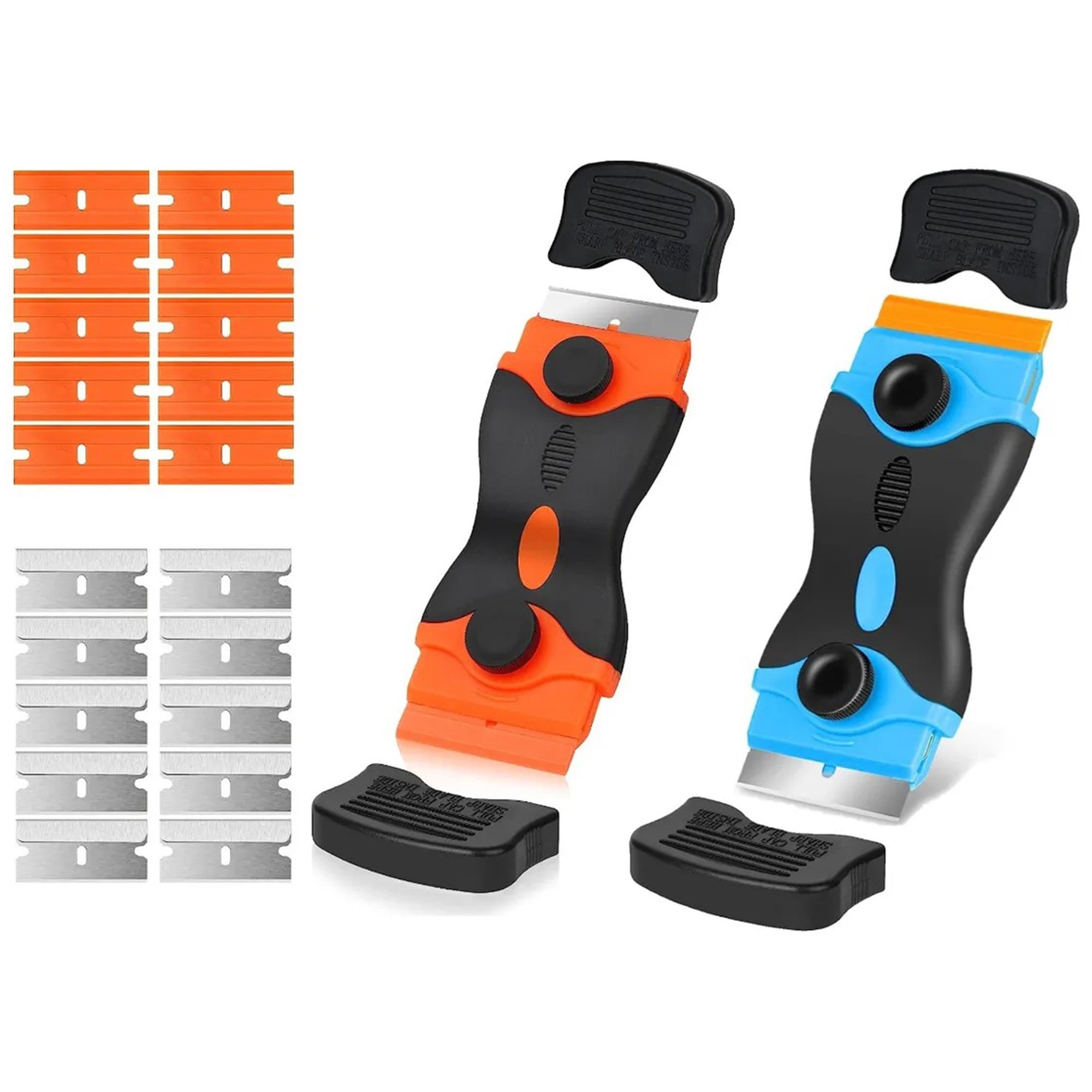 Genérica - 2pcs Raspador Vidrio+20 Repuestos, Rasqueta Para Vitrocerámica, Adecuado Para Aplicación De Películas, Eliminación De Burbujas Y Raspado De Pegamento En Teléfonos Móviles, Automóviles, Tabletas, Etc.