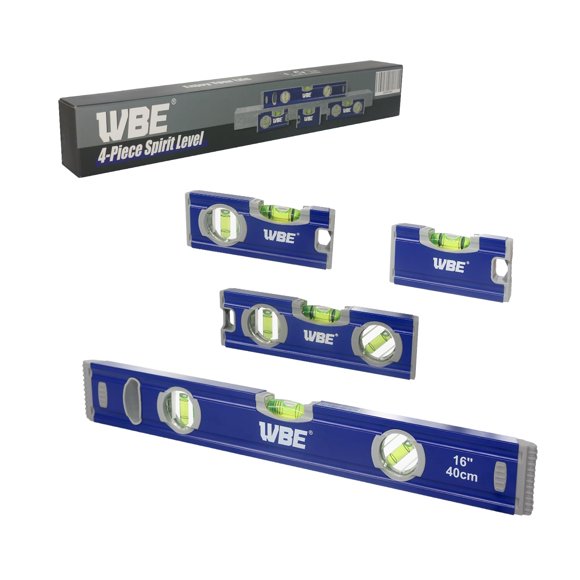 Set de Niveles Torpedo Magnéticos WBE 40 cm, 25 cm, 19 cm, 13 cm
