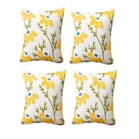 Genérico - Pack De 4 Fundas De Cojin Bordadas 45X45Cm Blanco 06