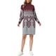 thumbnail image 1 of INSPIRE CHIC Vestido de Punto para Mujer Cuello Alto Manga Larga Patrón Acanalado Vestido Casual hasta la Rodilla L Rojo Oscuro, 1 of 6