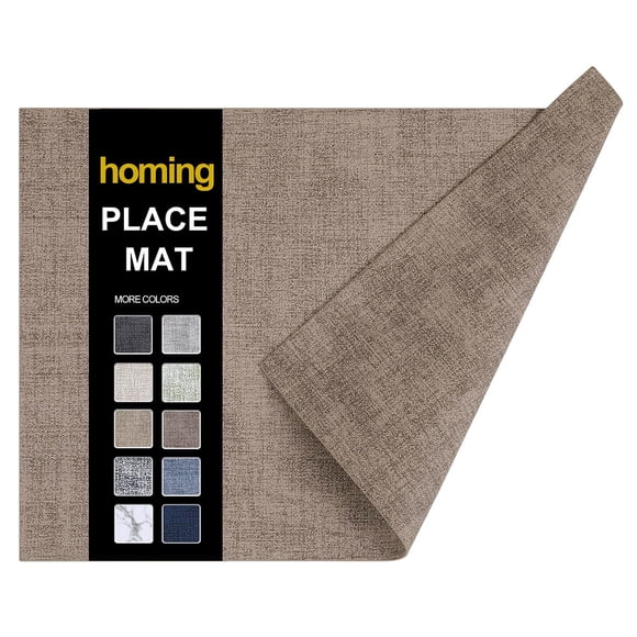 Juego de 6 manteles individuales de cuero sintético homing 43 cm x 30 cm
