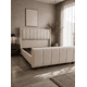 thumbnail image 1 of Cama Europea 2 Plazas Tapizada Felpa Base Dividida Doble Respaldo Crudo, 1 of 6