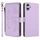 thumbnail image 2 of Funda Cartera Mariposa para [Samsung Galaxy A05/M05 4G] con Soporte y Cremallera Morado claro, 2 of 6