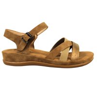 Megabazar Spa - Sandalias Baja Mujer Con Hebilla Para Verano 12363 Café