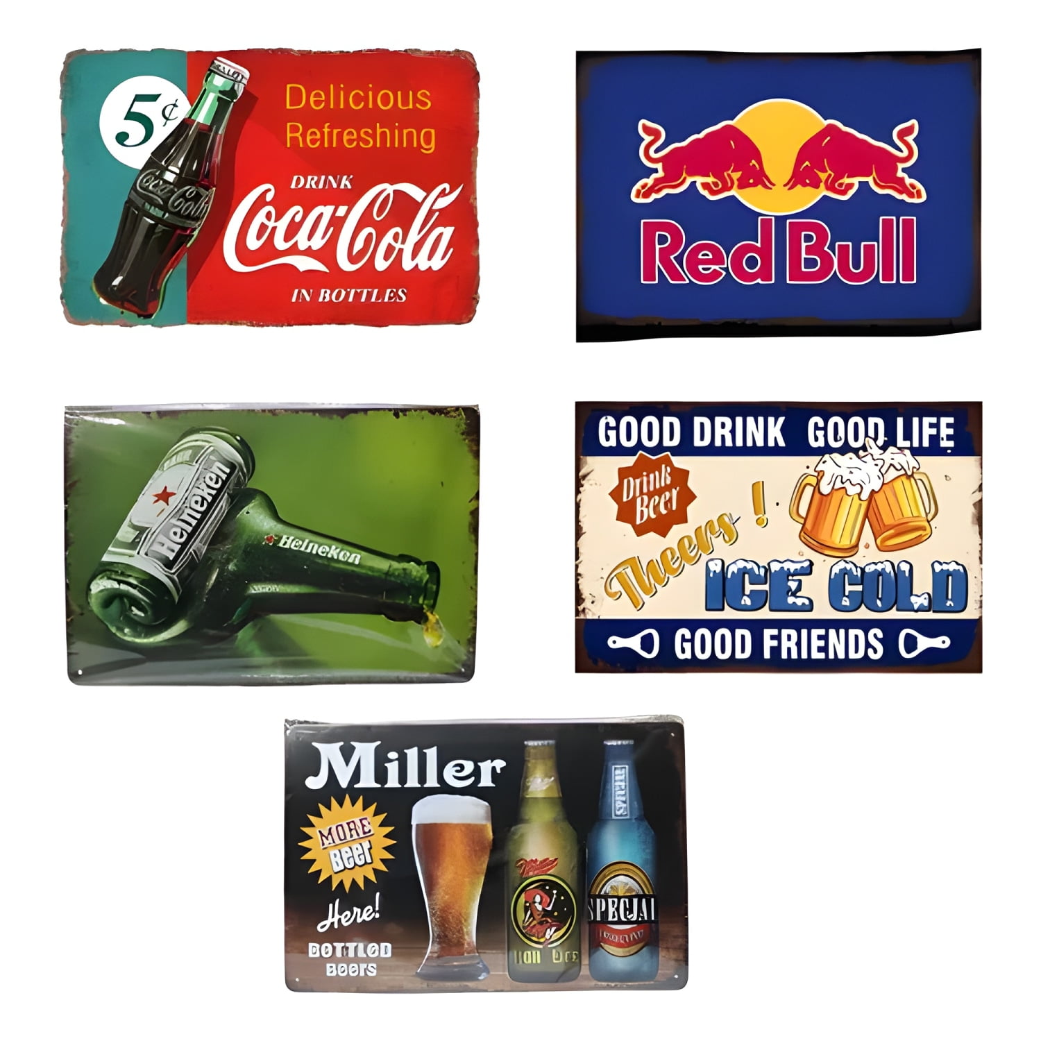 Genérico - Cuadro Metálico Bebidas Cervezas Quincho