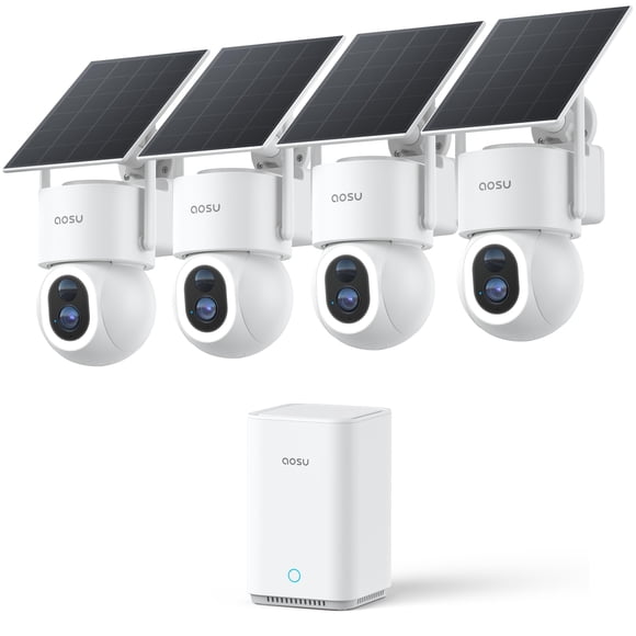 Kit de 4 Cámaras de Seguridad Solar aosu SolarCam D1 Max 4K