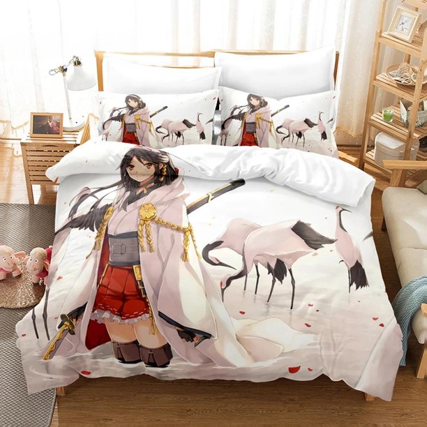 Game Kantai Collection Bedding Set Single Twin Full Size Bed Set Adult Kid Bedroom Duvet cover bed sheet set Bed Sheets