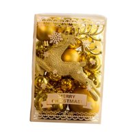 Magideal - 1 Caja De Bolas Navideñas, Suministros Para Fiestas, Bolas Decorativas Navideñas, Adornos Navideños Para Decoración Festiva De Año Nuevo, Navidad Al , Dorado