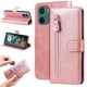 thumbnail image 4 of Funda con Cremallera para Motorola Moto E15, Carcasa Cartera de Cuero PU con Soporte y Tarjetero, 4 of 5