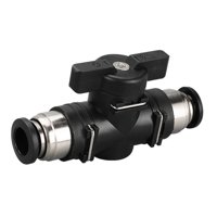 Ioensy - Controlador De Flujo De Empuje Neumático Válvula De Mano 1/4 ""X 1/4"" Od Accesorios De Manguera Buc 10 Mm