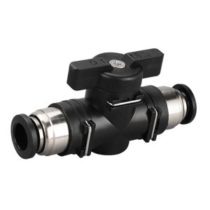 Ioensy - Controlador De Flujo De Empuje Neumático Válvula De Mano 1/4 ""X 1/4"" Od Accesorios De Manguera Buc 10 Mm