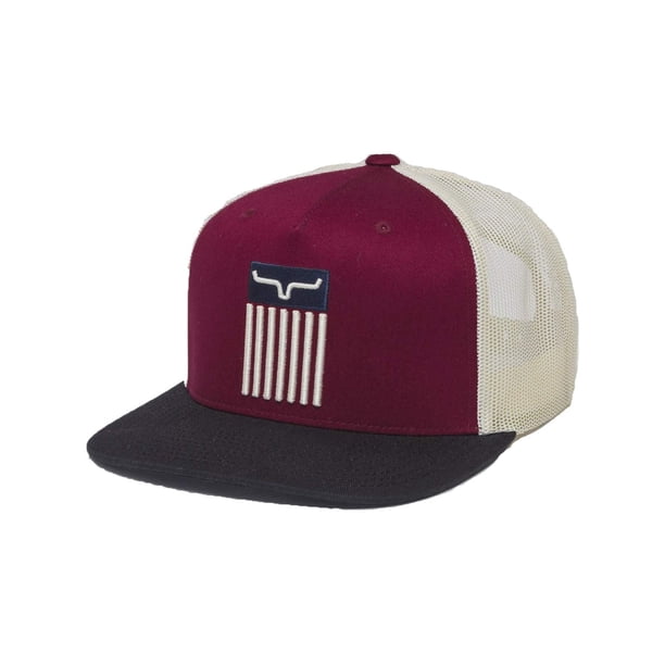 Cap Kimes Ranch Cody bordado con el logotipo de la bandera, con parte trasera de malla