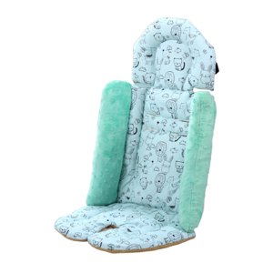 Magideal - Cojín Para Cochecito, Almohadilla De Asiento, Acolchado Grueso, Cómodo, Antideslizante, Para Trona, Cochecito Para Recién Nacidos, Colchón, Almohadill Azul