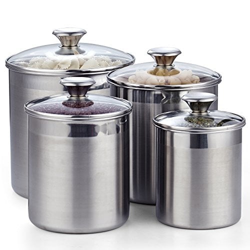 Juego de recipientes de almacenamiento para tarros de comida, cocina, estándar, acero inoxidable