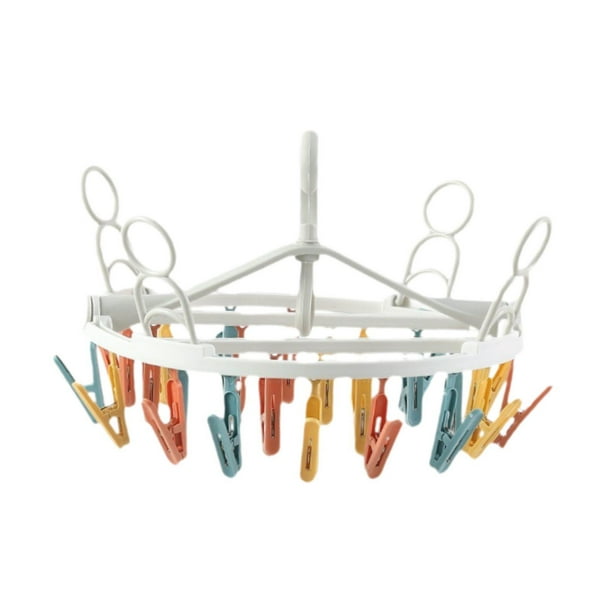 Percha Tendedero Con Pinzas De Acero Inoxidable – Para Calcetines Y Ropa Pequeña, Plegable Y Ahorra Espacio