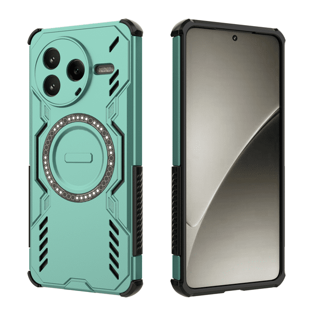 Funda FOXDOCK para Xiaomi Poco F7 Pro , magnética, resistente a golpes, con soporte, unisex, carga inalámbrica