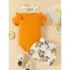 thumbnail image 4 of 3pcs Baby Girls Cute "Auntie Is My Bestie" Short Sleeve Onesie & Floral Shorts & Headband Set Clothes, 4 of 5