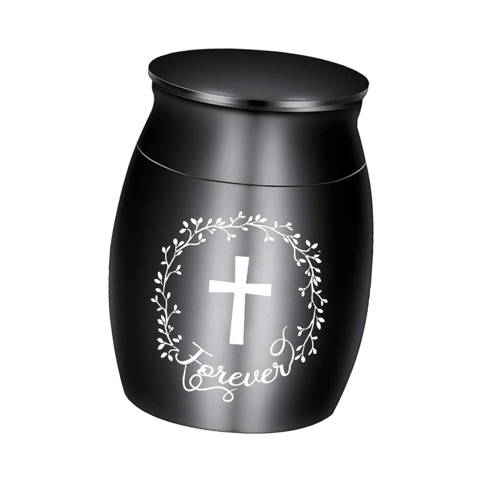 Magideal - Memorial Pets Urnas De Cremación, Soporte Para Cenizas Conmemorativas, Urnas De Recuerdo De Entierro, Soportes Para Cenizas De Gatos Para Animales Negro