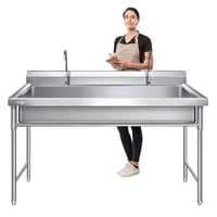 Prochef - Lavafondos Acero Inoxidable 150X60X90 Cm. Con Grifería