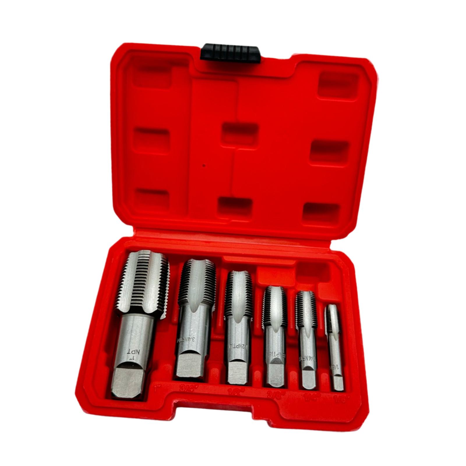 Magideal - Tapas De Tubería Npt 6X, Mantenimiento De La Herramienta De Roscado Manual Reparación De Acero De 1 Pulgada 3/4 Pulgadas 1/2 Pulgadas 3/8 Pulgadas 1/4