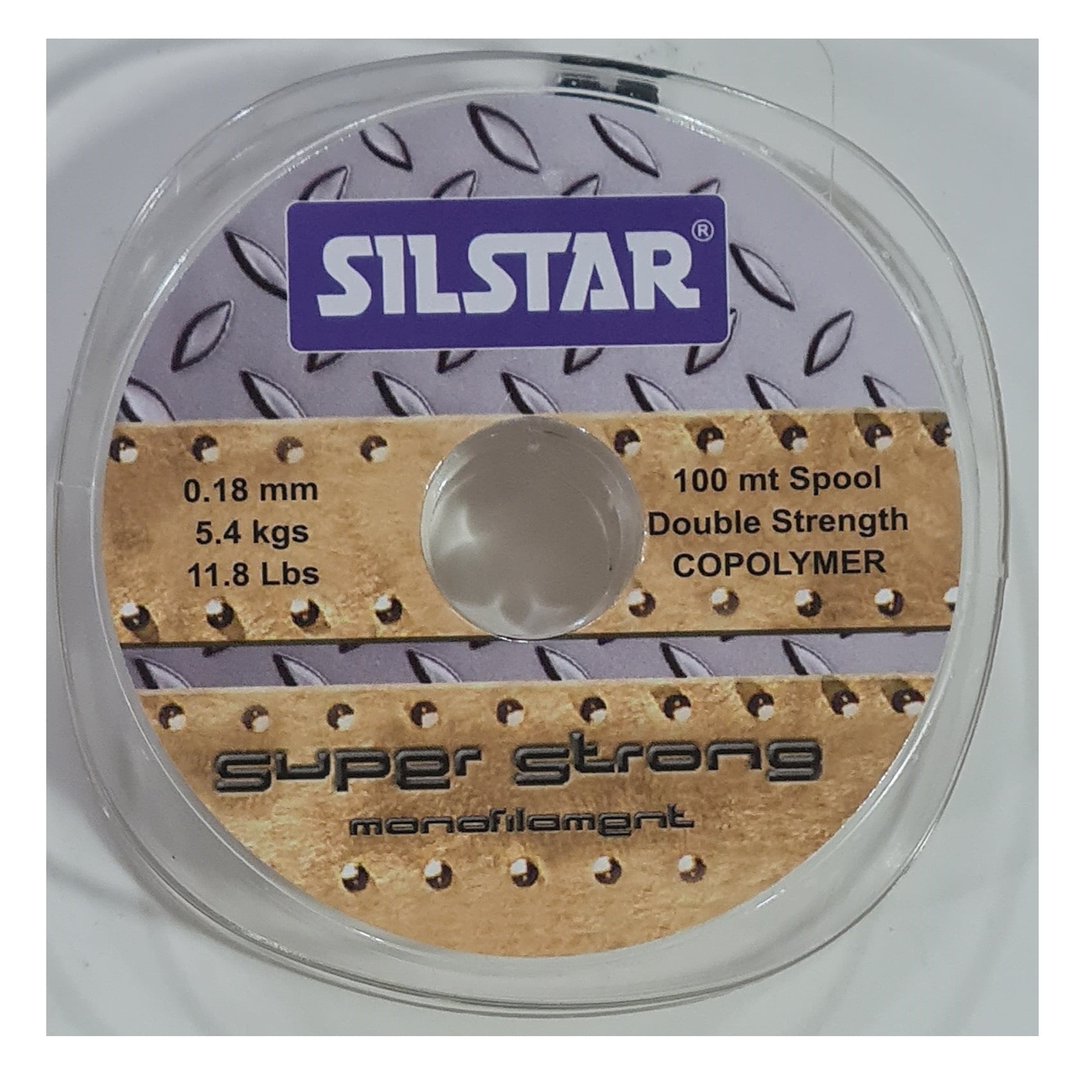 Silstar - Nylon De Pesca 0,18mm Super Strong Resist 5,4kg 100mt Marron