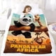 thumbnail image 5 of Panda en África anti-pilling, suave, ligera, esponjosa y acogedora de lujo para hogar y cocina – Perfecta para niños y adultos,120X80cm, 5 of 6