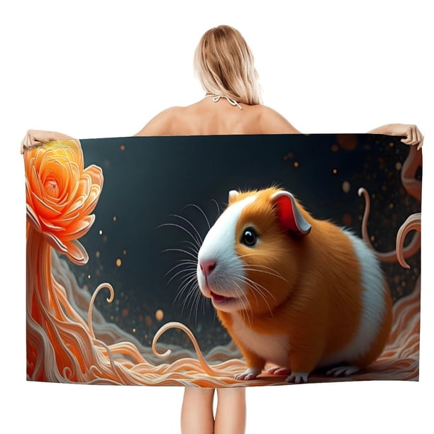 Cobaya Toalla de playa de secado rápido con diseño temático, regalo para mujeres y niñas, ideal para cumpleaños, fans, amantes de la música, uso en la playa o al aire libre, 78 × 150 cm