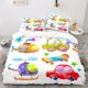 thumbnail image 2 of Trucks Bulldozer Kids Quilt Duvet Cover Set Pillowcase Bedclothes3-Piece Bedding Set, 2 of 5