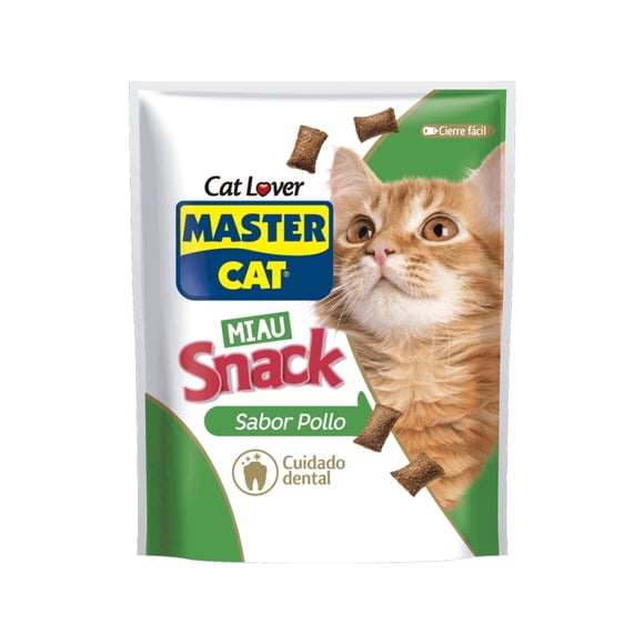 Master Cat Miau Snack Pollo Cuidado Dental 60 Grs.