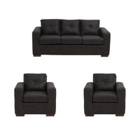 Muebles América - Living Franco 311 Cuero Auris Negro
