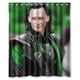 thumbnail image 1 of Cortina de ducha de Tom Hiddleston Loki en Thor: El Mundo Oscuro, juego de cortinas de baño con ganchos, tamaño 60 x 72 pulgadas, 1 of 3