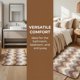 thumbnail image 5 of Alfombra de Baño REGALWOVEN Absorbente Antideslizante Lavable a Máquina, Alfombra de Baño Geométrica, Alfombra de Baño Suave para Bañera, Ducha y Lavabo, Decoración del Hogar Marrón 32" x 20", 5 of 7