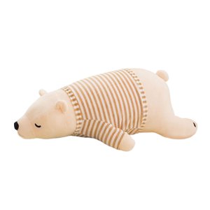 Bothyi - Suave Oso Durmiente Muñeco De Peluche Almohada De Dibujos Animados Para Niños Cumpleaños Navidad Blanco 50Cm