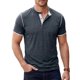 thumbnail image 5 of INSPIRE CHIC Camisetas Henley de Hombre de Manga Corta Casual con Ribete en Contraste XL Azul Marino, 5 of 6