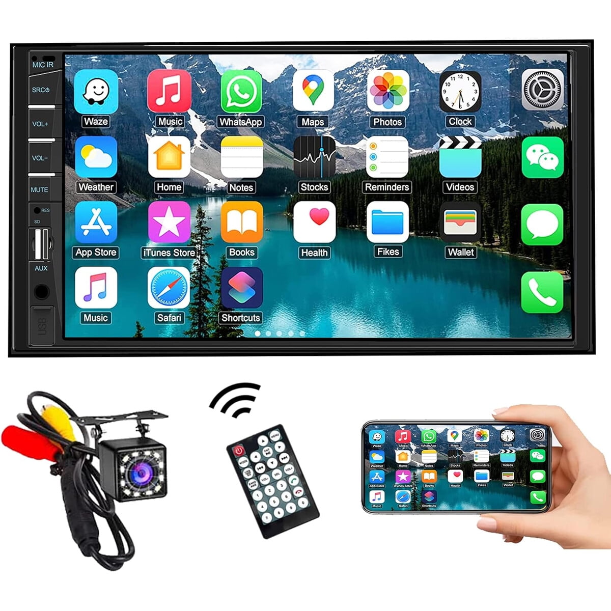 Estéreo Doble Din Naifay X6 Bluetooth 5.1 Pantalla 7 Pulgadas