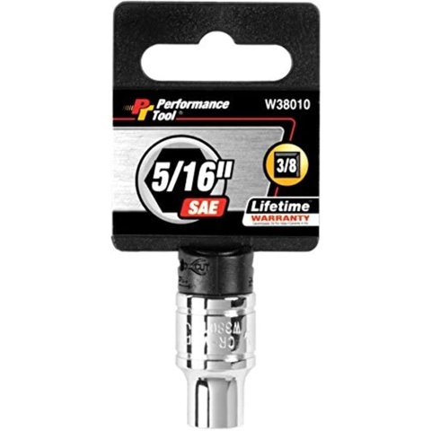 Socket Performance Tool W38010, Unidad De 3/8 Pulgadas, 6 Puntos, 5/16 Pulgadas