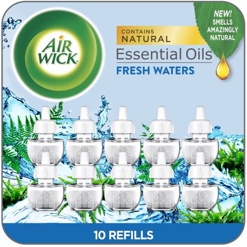 Aceites Perfumados Air Wick Fresh Waters 0+10 Recargas De 600 Ml