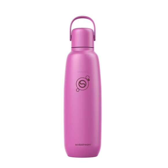 Botella Sodastream Fizz & Go Cool de metal 900 ml color guayaba