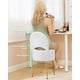 thumbnail image 3 of Taburete de tocador GREENSTELL con respaldo plegable para almacenamiento, color blanco, 3 of 7