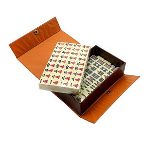 Magideal - Juego De Mahjong Chino Antiguo Con Estuche De Viaje Juego De Mahjong De Viaje Para Adultos, Niños Y Niñas , Como Se Muestra, Mahjong 2 Cm × 1,4 Cm ×
