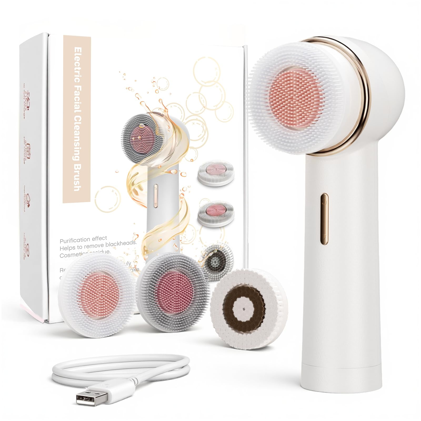 Cepillo De Limpieza Facial Eléctrico Afeioft Recargable Blanco