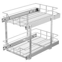 Organizador De Armario Extraíble Storking, 2 Niveles, 35,5 X 56 Cm, Cromado